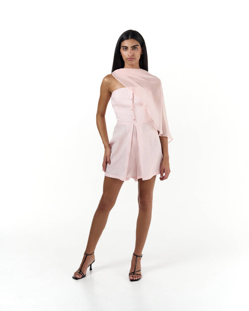 Blush Draped Playsuit