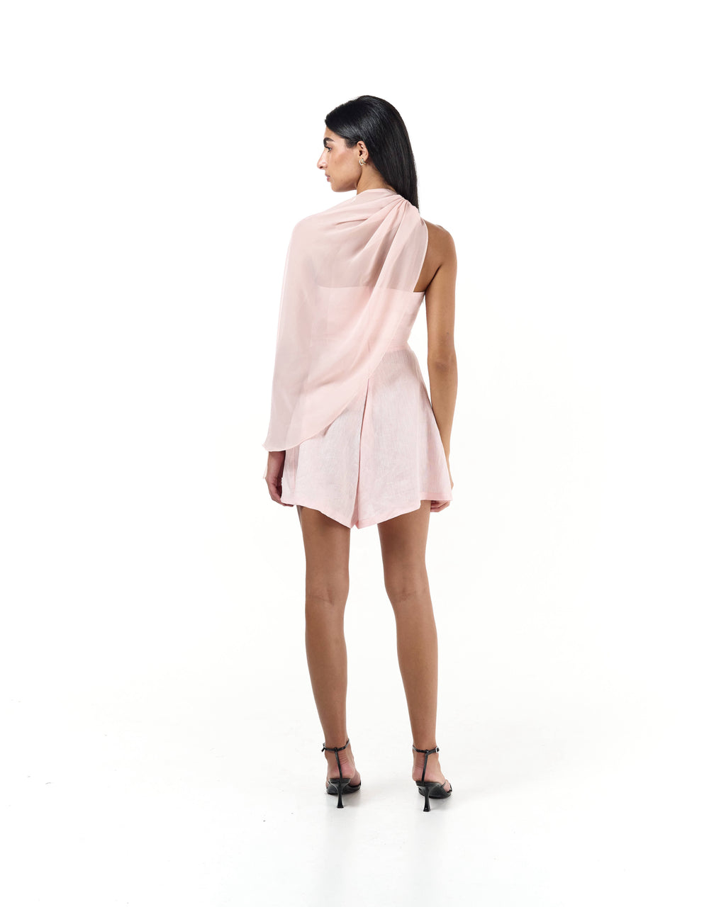 Blush Draped Playsuit