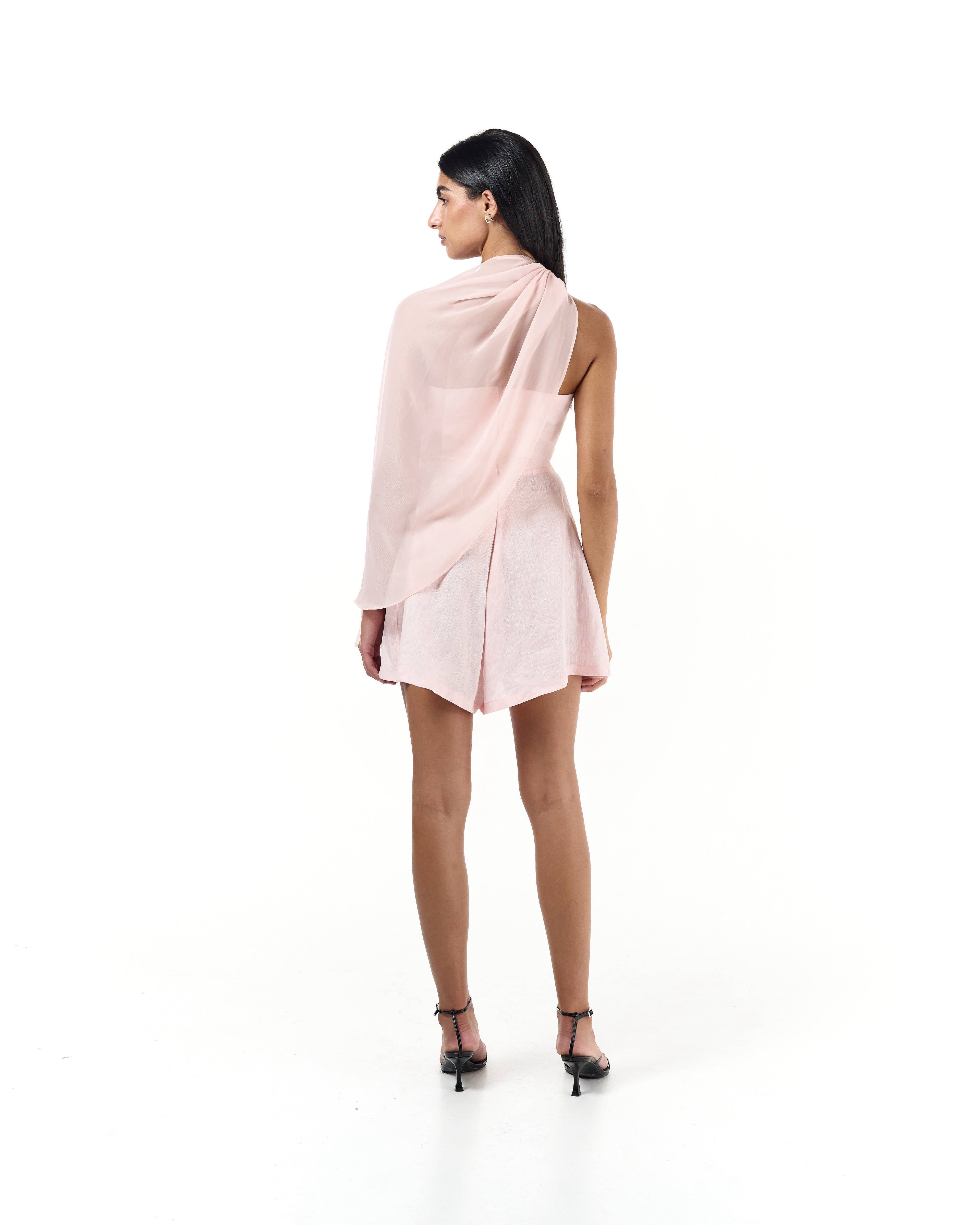 Blush Draped Playsuit